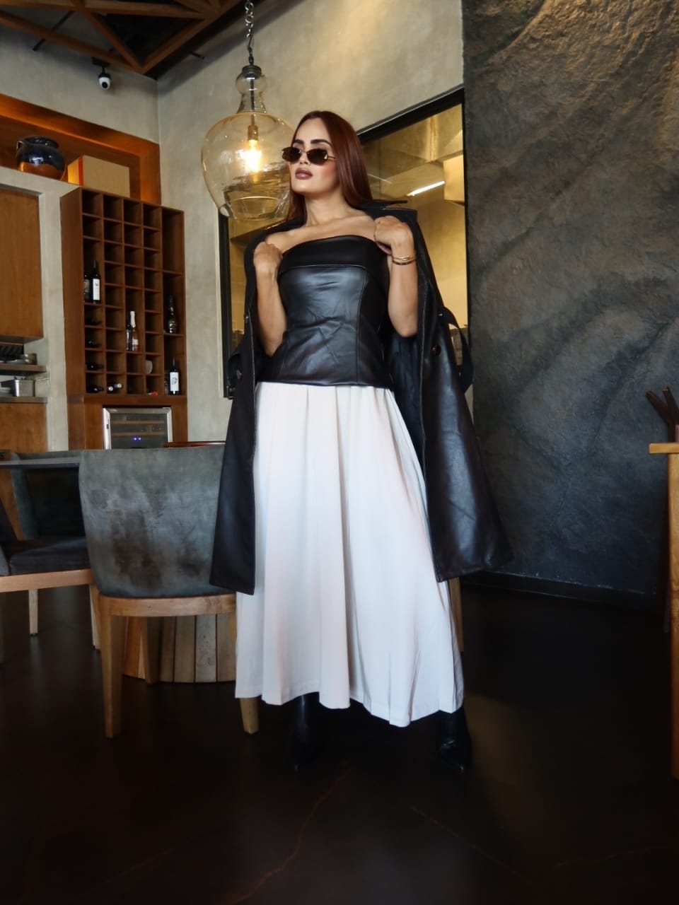 RAINCOAT NEGRA T-PIEL GABARDINA